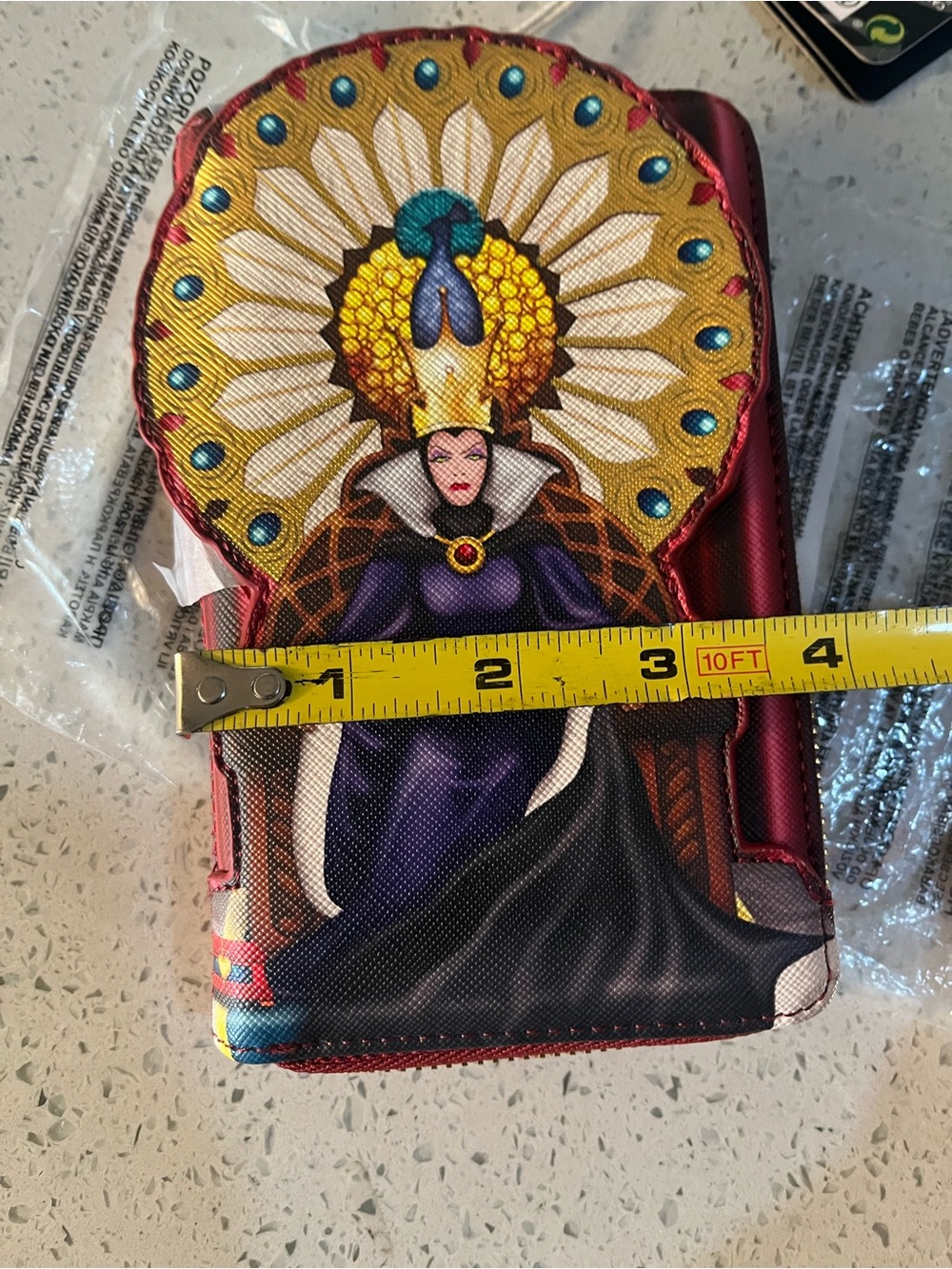 Disney Loungefly Evil Queen wallet- Burgundy, Gold, Purple - Picture 3 of 8